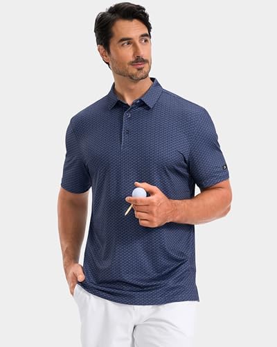Obla Men's Golf Shirt Short Sleeve Dry Fit Collared Polo Shirts - Image 2
