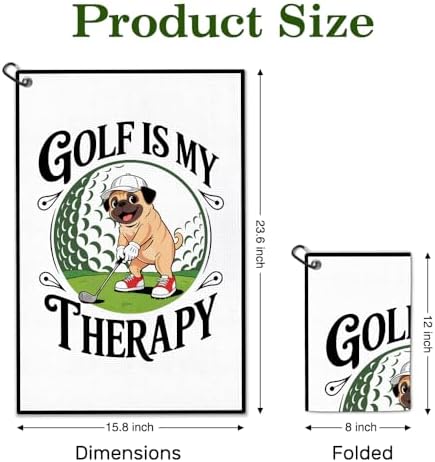Golf is My Therapy Golf Towel - Image 2