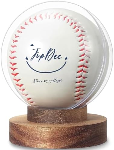 JupDec Baseball Display Case, Round Clear Ball Holder by JupDec