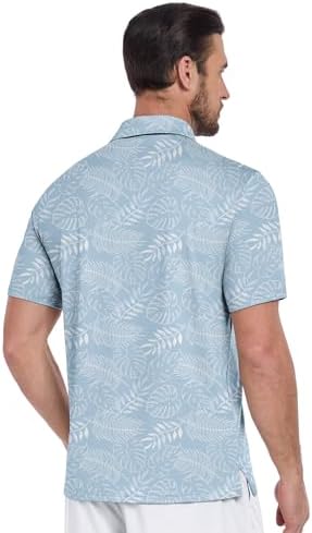 ZITY Men's Golf Shirts Short Sleeve Print Patterns Casual Collared Polo - Image 2