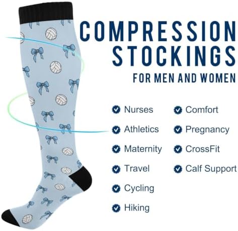 White Baseballs Stitching Compression Sock - Image 5