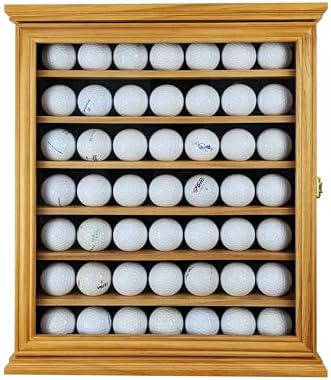Golf Ball Shadow Box – 49-Ball Solid Wood Display Case, 98% UV-Protected Glass - Image 2