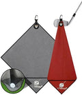 Magnetic Golf Towel with Upgraded Cleaning Pocket & Clip 20" x 20" by BoostYourOutdoorSportsGame