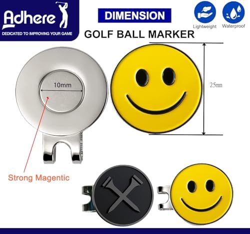 Adhere Golf Ball Markers with Strong Magnetic Hat Clip - Image 2