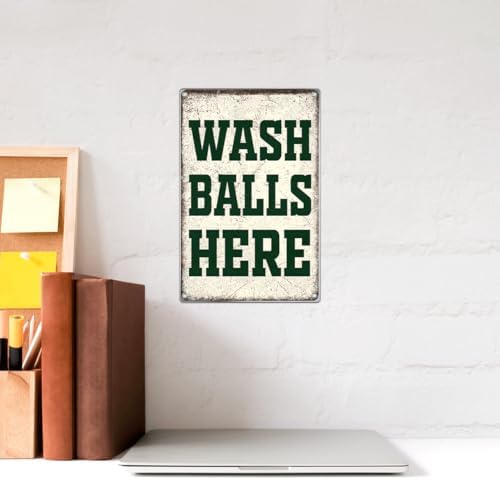 Wash Balls Here Metal Sign 8 x 12 Inch Golf Decor Funny Ball Tin Wall Art - Image 4