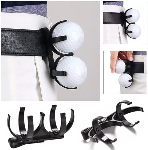 2 Pack Golf Ball Holder Belt Clip Golf Ball Waist Bag Portable Lightweight - Image 5