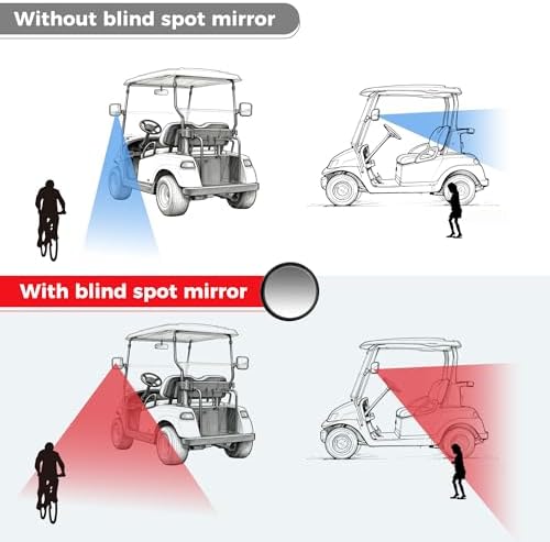10L0L Golf Cart Mirror, Extra Large Side Rear View Universal - Image 3