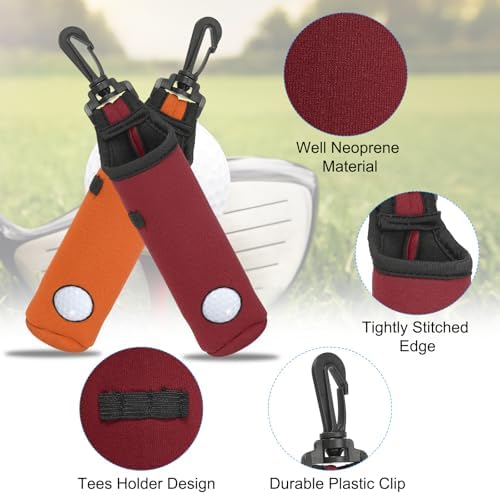 PATIKIL Golf Ball Carry Bag Golf Tee Holder Pouch Portable Neoprene Golf Ball - Image 3