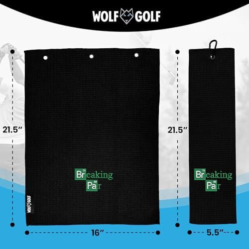 Wolf Breaking Par Embroidered Funny Towel - Image 3
