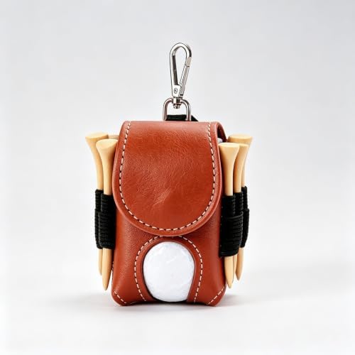 WCRAZYE Leather Golf Ball Bag Pouch - Image 6