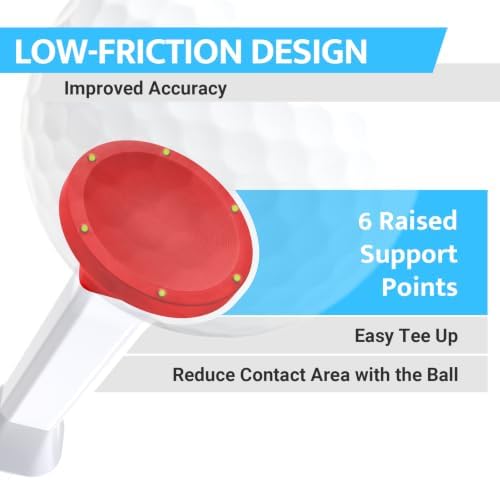 Soft Rubber Head Golf Tees 3-1/4'', 15 Pack Step Golf Tees, Fixed Height - Image 4
