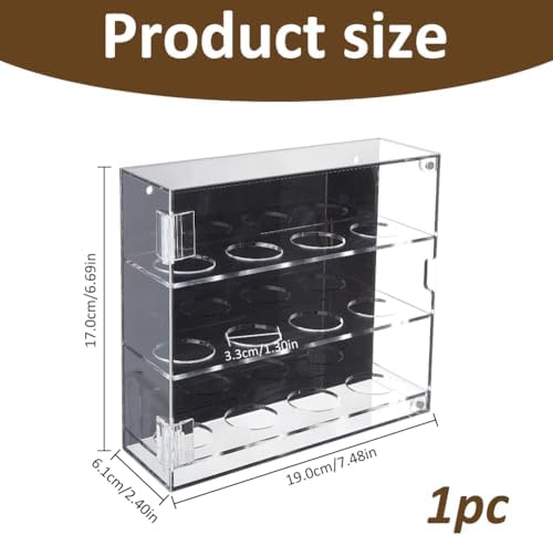 SUPERFINDINGS 3-Tier Acrylic Golf Ball Display Case Mountable Golf Ball Holder - Image 2