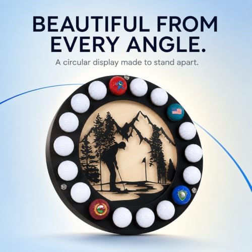Circular Golf Ball Case Display, Golf Ball Display Case Wall Mount - Image 4