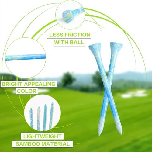 FINGER TEN Stylish Golf Tees Wood 100 Pack - Image 3