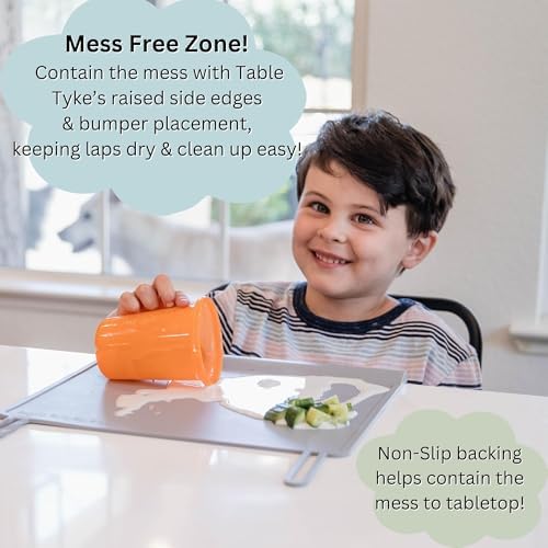 Table Tyke Baby Restaurant Placemat, Silicone Edge Bumper, Hunter Green - Image 4