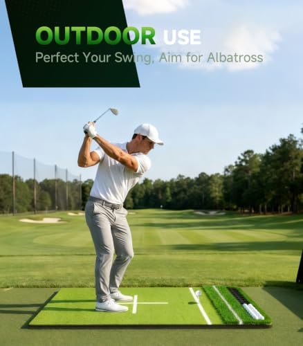 Elite Golf Mat with Ball Tray, 5.2 x 4ft, 6 x 4ft Durable Golf Mat - Image 7