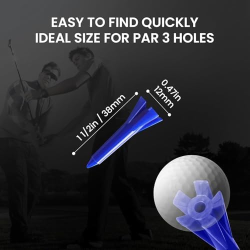 Golf Tees 5 Prong Design Plastic Short Golf Tees 1 1/2 Inch Bulk - Image 2