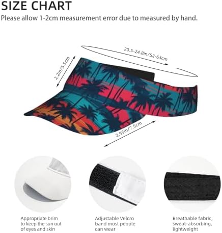 Sports Sun Visor Hats Adjustable Men Women Lightweight Packable Cooling Empty - Image 4