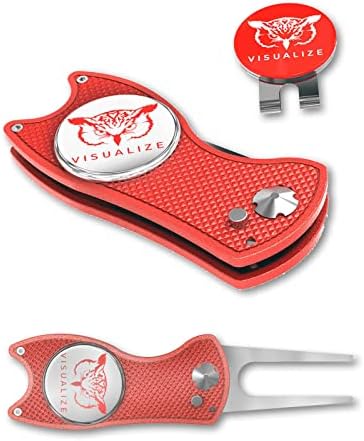 VISUALIZE Elite Switchblade Golf Divot Repair Tool Set by VISUALIZE