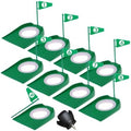 9 Pack Golf Putting Cups with Flags, Plastic Golf Training Aids with Golf Ball by Shu-Ran