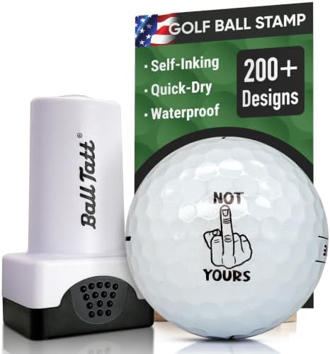 Golf Ball Stamp Self-Inking, Waterproof, Not Yours Middle Finger by BallTatt