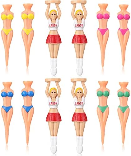 Zomiboo 12 Pcs Funny Golf Tees Bikini Shaped Colorful Plastic Ladies Tees by Zomiboo