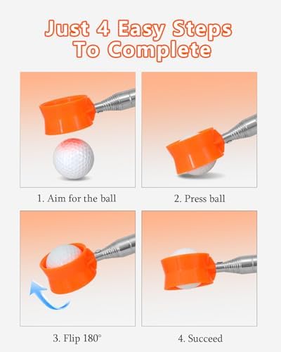 Telescopic Golf Ball Retriever | Picker Upper Tool | Premium Stainless Steel & - Image 3