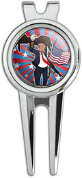 Patriotic Donald Trump with Eagle American Flag Gun Golf Divot Repair Tool by GraphicsandMore