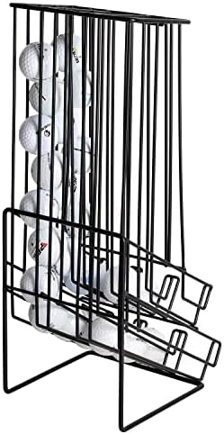 MyGift Golf Ball Basket Holder, Matte Black Wire Dispenser Rack - Image 7