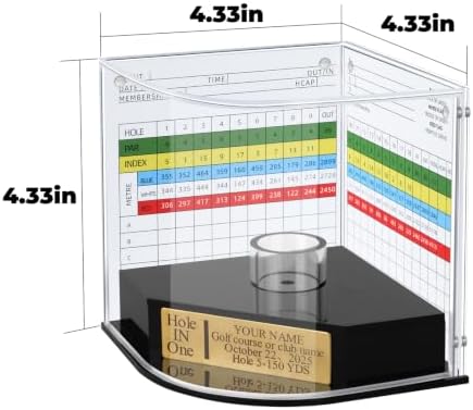 Personalized Hole in One Golf Ball Display Case - Image 2