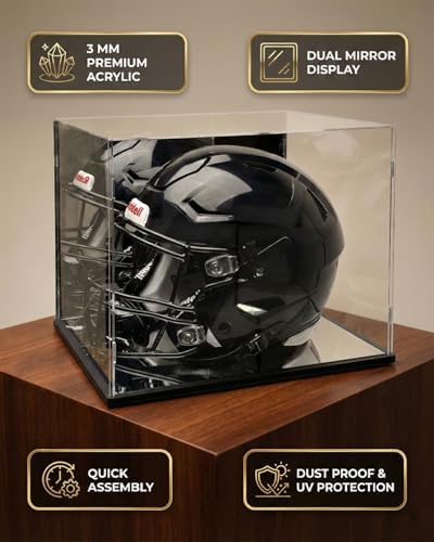 Full Size Football Helmet Acrylic Case - Image 2