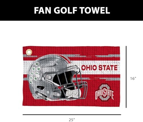 Northwest NCAA Golf Towel, Official Licensed Microfiber Waffle Fabric, - Image 5