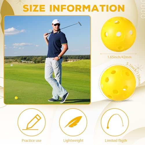 Lunmon 24 Pack Practice Golf Balls 42mm Plastic Golf Balls - Image 2