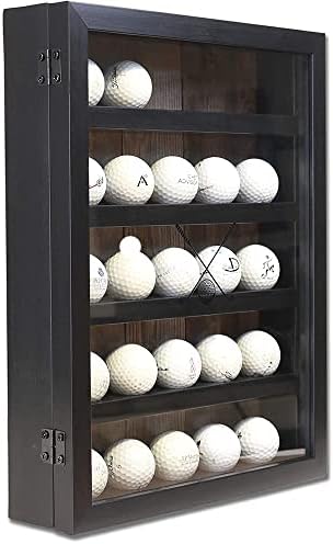 Golf Ball Shadowbox Display Case | 12 Ball & 25 Ball Options | Glass Front Door - Image 2