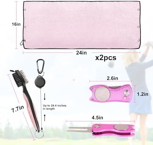 Aulock Golf Towel and Brush Set, Microfiber Towels - Image 6