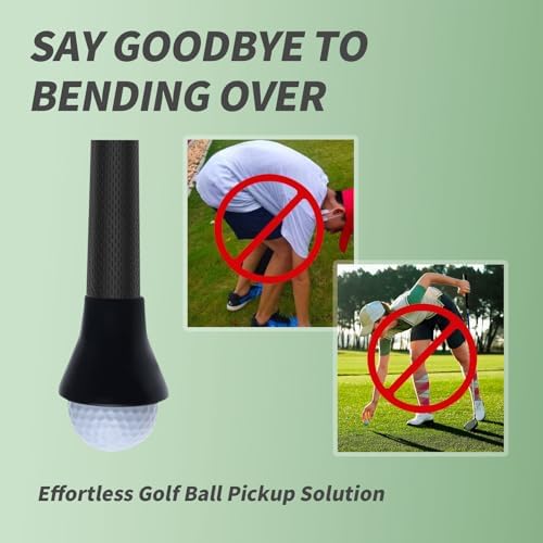 Golf Ball Picker Upper for Putter Large Grip, 3 Pack Golf Ball Retriever for - Image 3