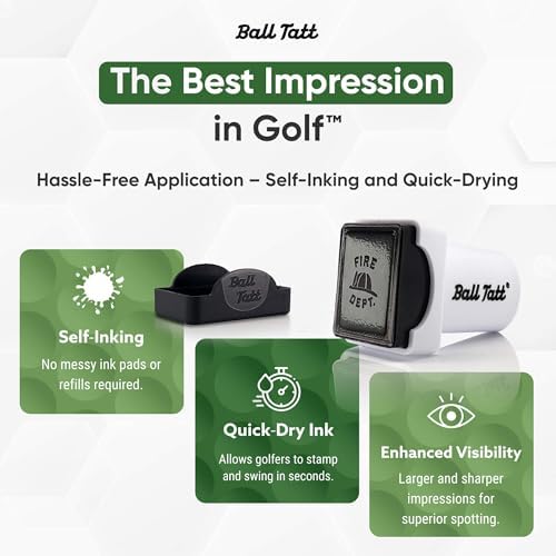 Fire Dept. Golf Ball Stamp, Golf Ball Stamper, Self-Inking Golf Ball Stamp - Image 5