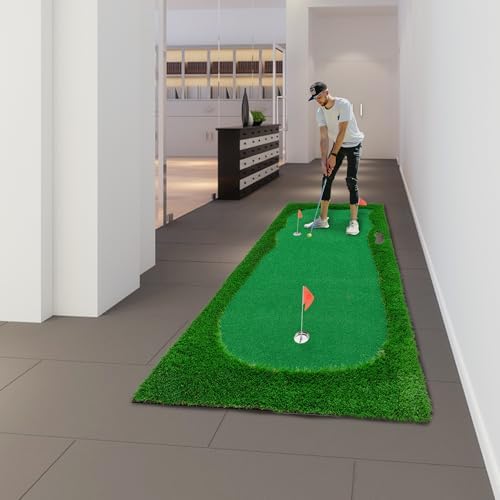 12x5 FT Golf Putting Training Mat, Premium Rubber Turf, - Image 3