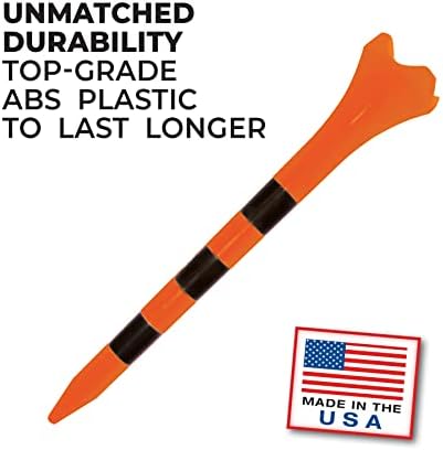 2-3/4" Pride Performance Golf Tee Striped, Citrus Orange - Image 2