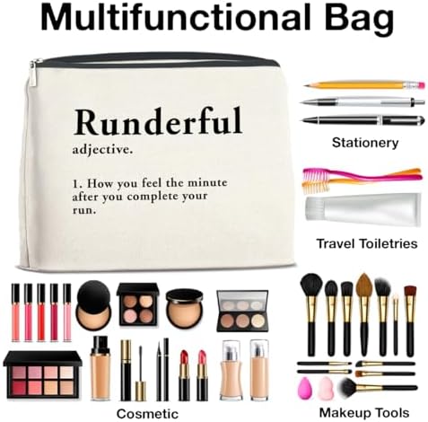 YeleY Runner Gift Makeup Bag for Women, Funny Running Quote Cosmetic Pouch - Image 4