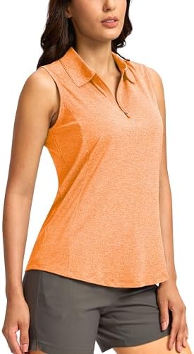 G Gradual Women's Golf Shirts Lightweight 1/4 Zip Collared Tank Top - Image 2