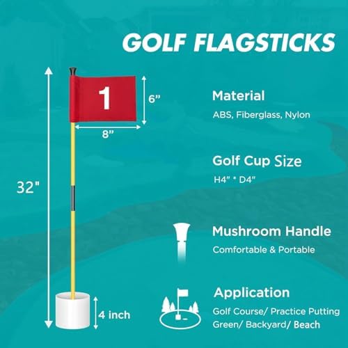 Mini Golf Course for Beach Backyard Putting Game, 2 Adjustable Putters - Image 3