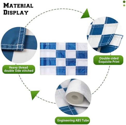 AZCOVER 3 Pack Checkered Golf Flag 8x6 Inch - Image 3