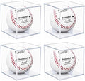 Danodoi 4 Pack UV Protected Clear Acrylic Baseball Display Cube by DANODOI