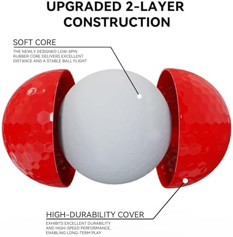Colored Golf Balls, High Visibility Easy to Find, Blank No Logo - Image 3