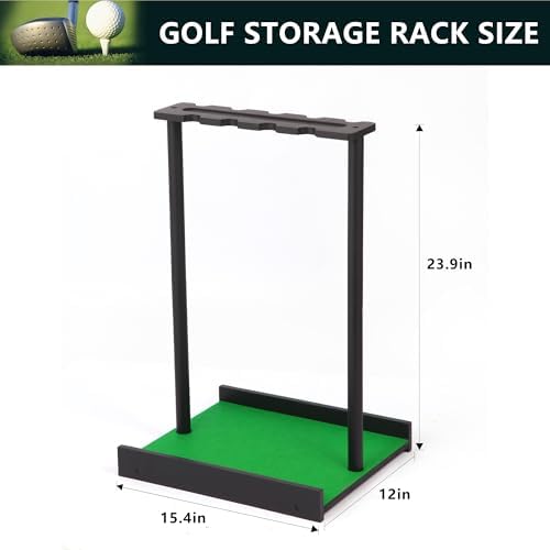 Golf Putter Stand for 9 Clubs & 7 Balls, Solid Wood Golf Club Rack, Golf Club - Image 6