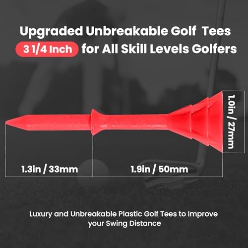 Unbreakable Plastic Golf Tees 3 1/4 Inch 20/40 Pack - Image 2