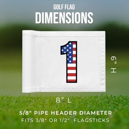Golf Flag 8x6 Inch – 420D Nylon Double-Sided Mini Pin Flag - Image 3
