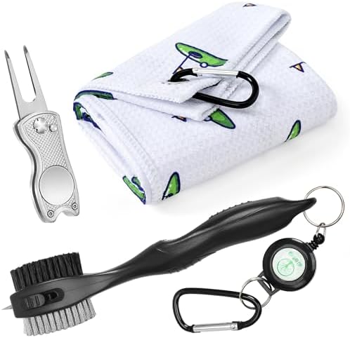 Mile High Life Printed Golf Towel, Brush Tool Kit, Divot Repair Tool, by MileHighLife
