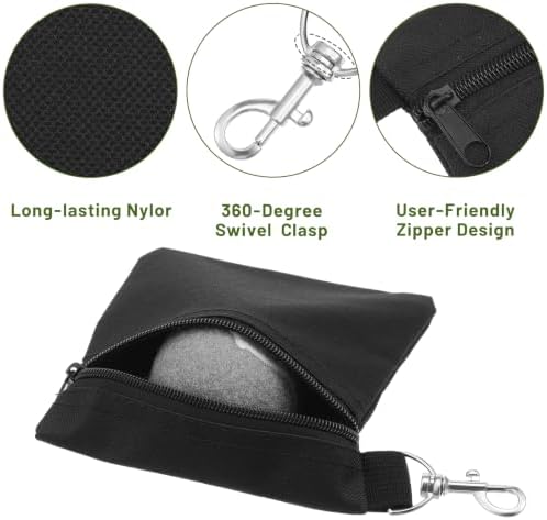 2 Pcs Golf Tee Bag, 6.7 × 5.5 Inch Nylon Zipper Golf Tee Pouch - Image 3